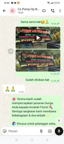 Testimonial Papan Bunga lamongan