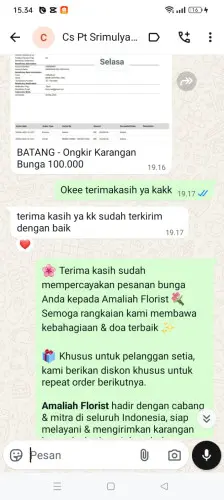 Testimonial Papan Bunga lamongan