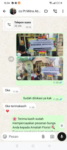 Testimonial Papan Bunga lamongan